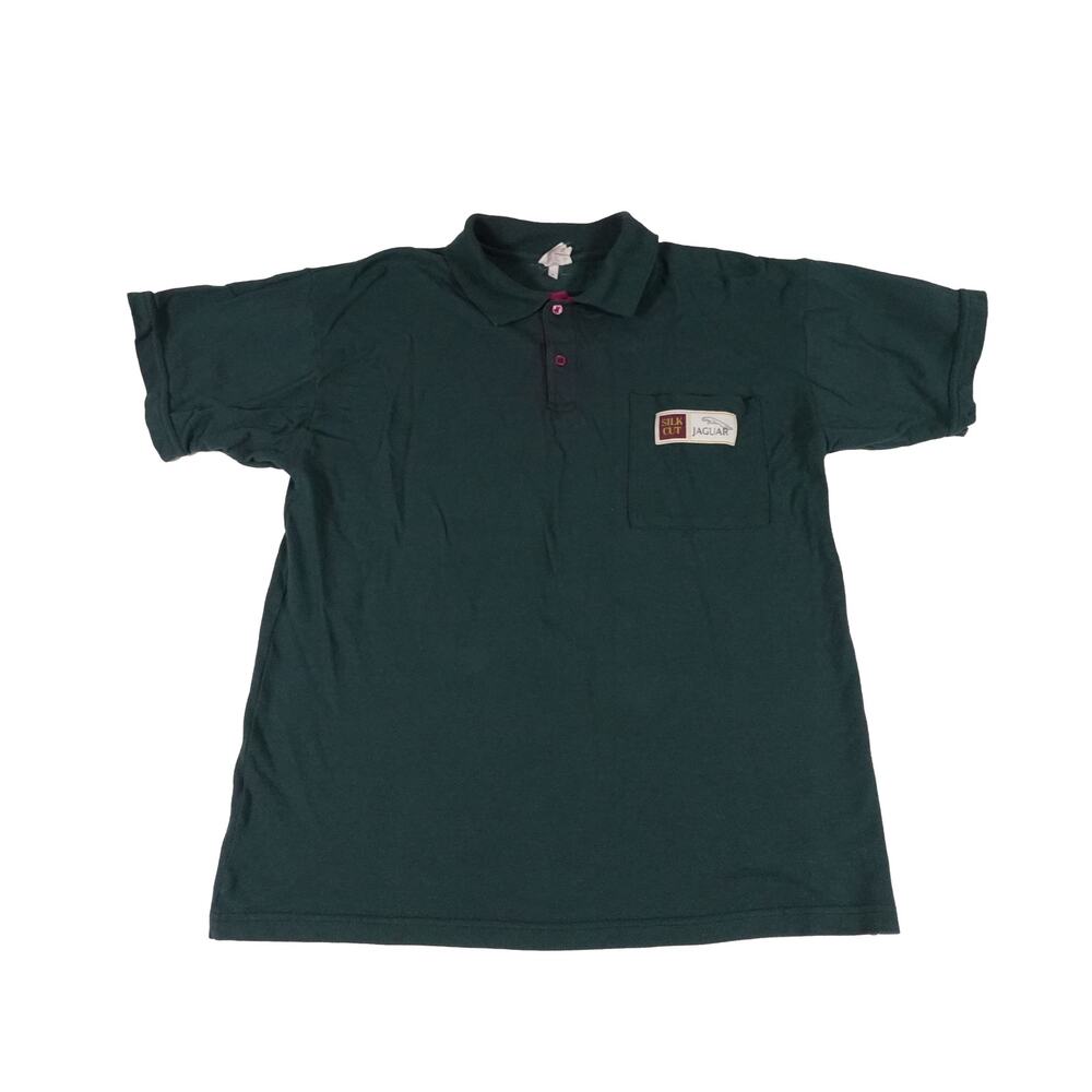 Silk Cut Jaguar 1988 24 Le Mans Group C Vintage Golf Polo Shirt Men's Medium
